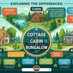 Cottage vs cabin vs bungalow