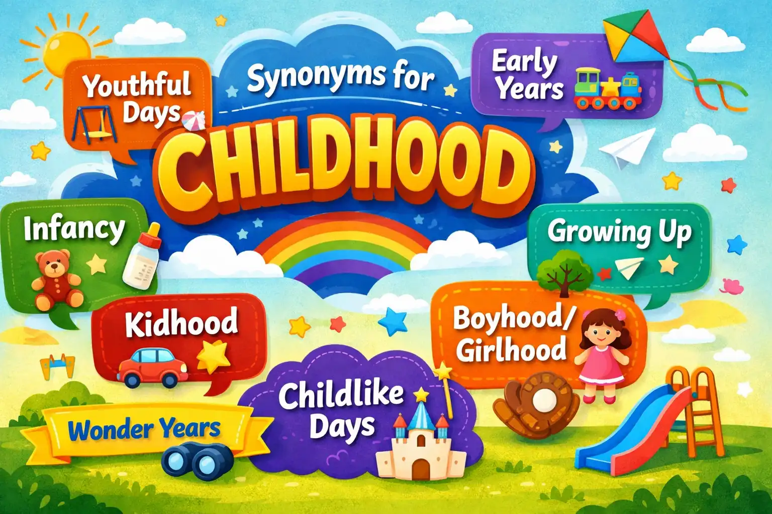 synonyms for childhood