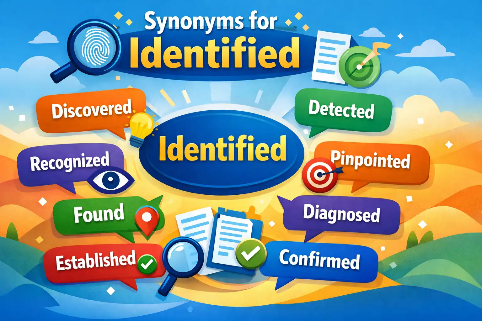 synonyms for identified