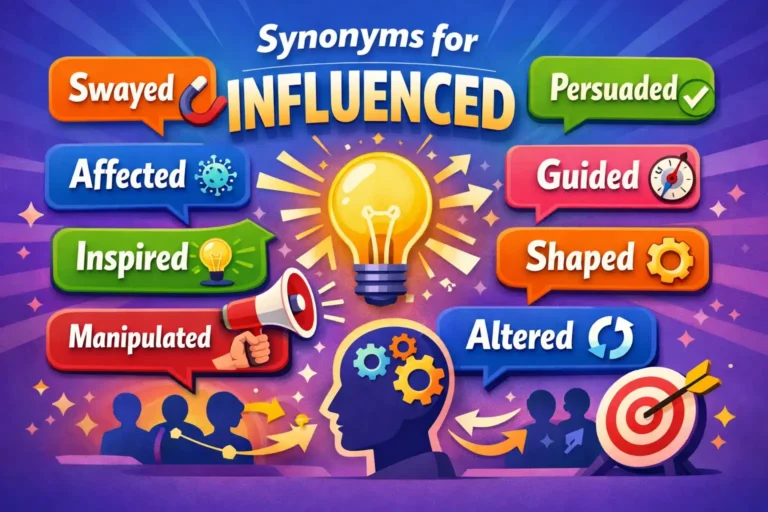 synonyms for influenced