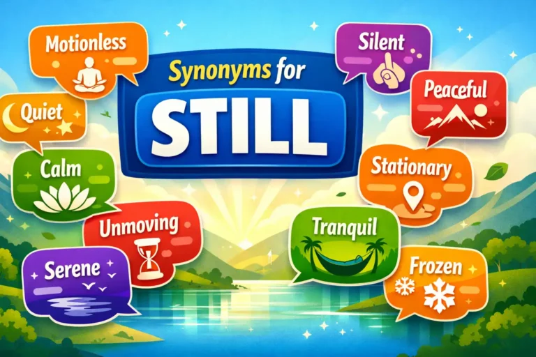 synonyms for still