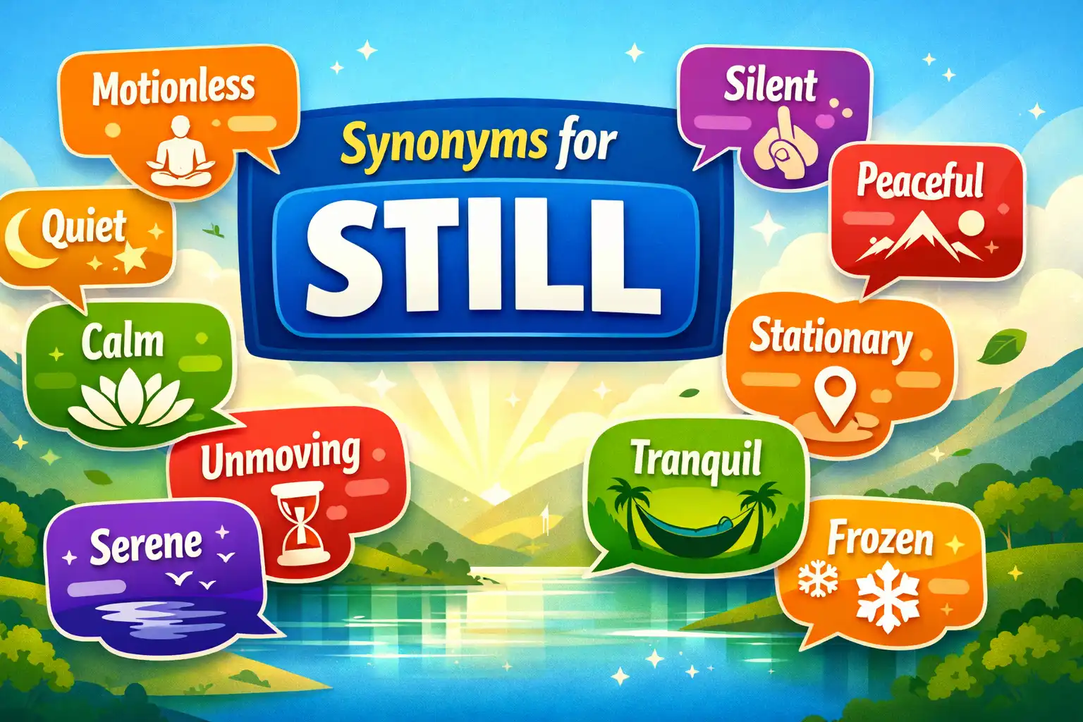 synonyms for still