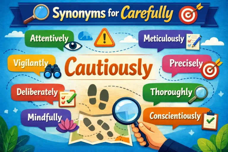 synonyms of carefully
