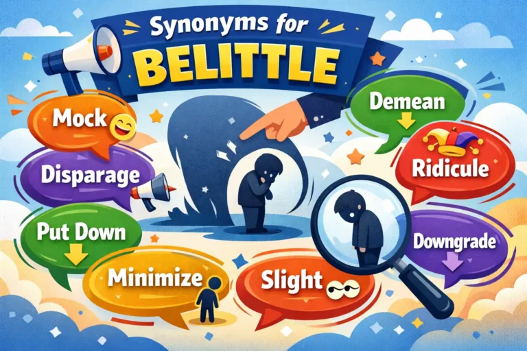 synonyms for belittle