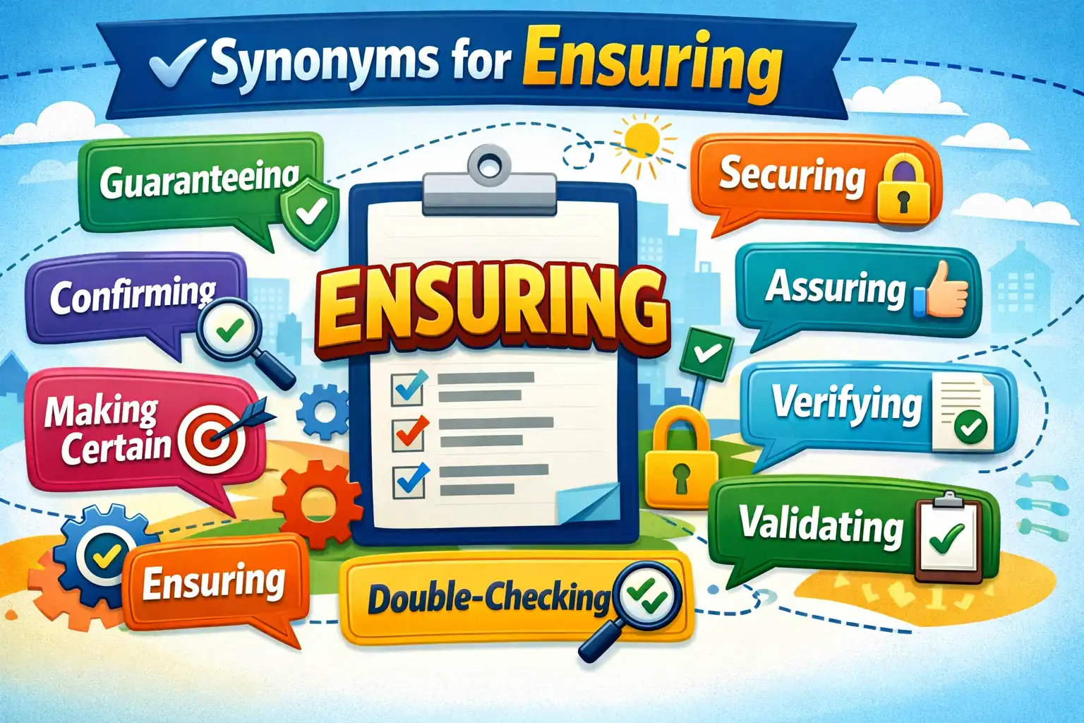 synonyms for ensuring
