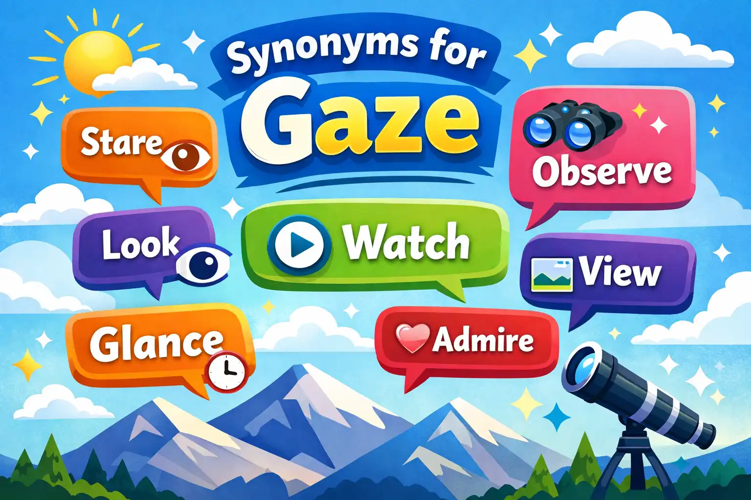 synonyms for gaze