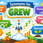 synonyms for grew