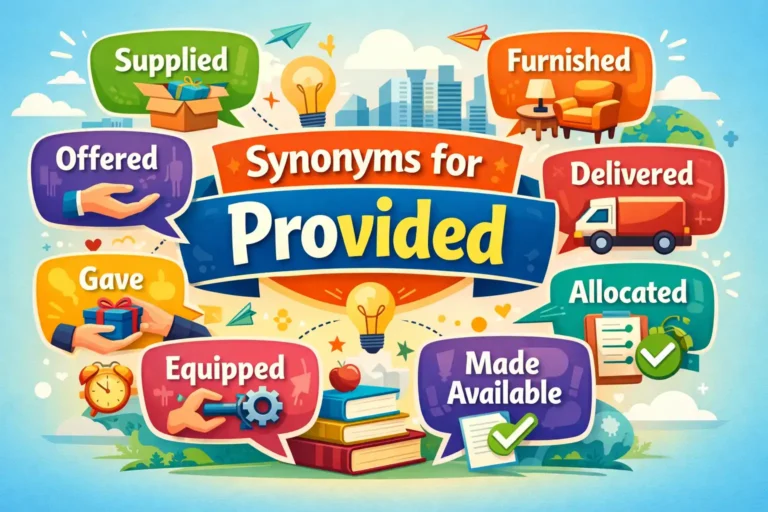 synonyms for provided