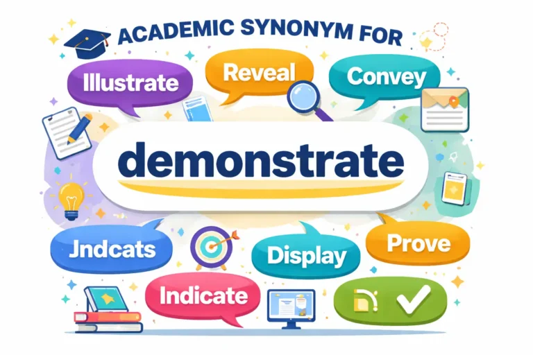 academic synonym for show in essays