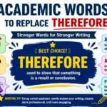 academic words to replace therefore