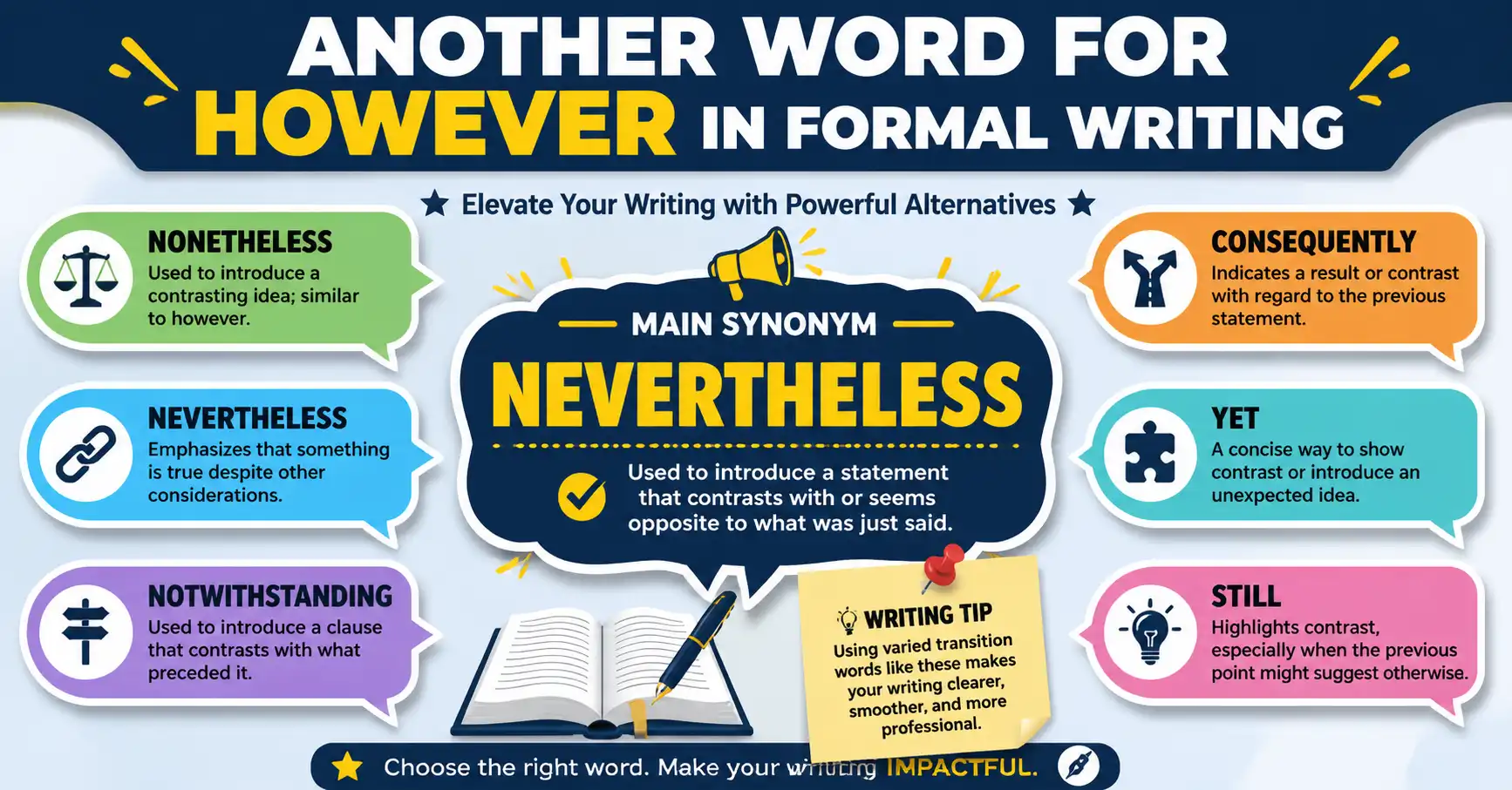 another word for however in formal writing