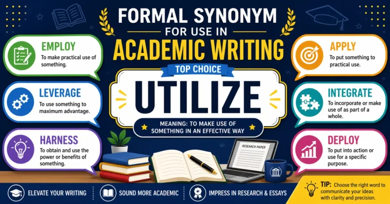 formal synonym for use in academic writing