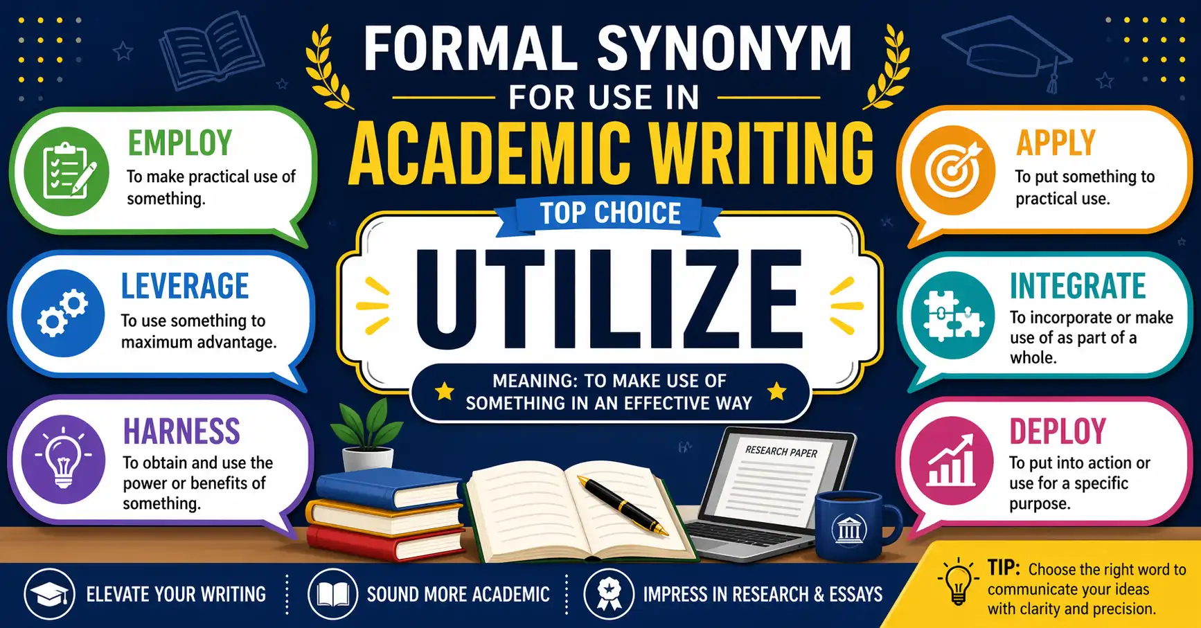 formal synonym for use in academic writing