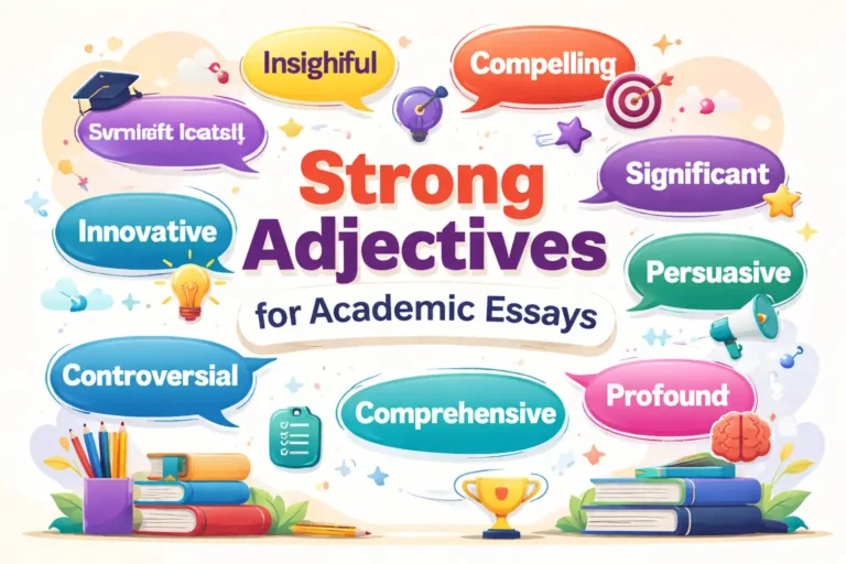 strong adjectives for academic essays