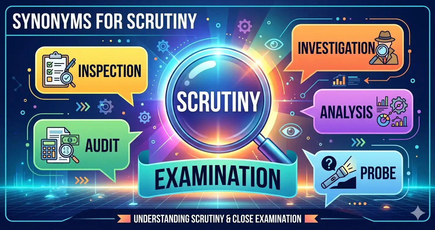 synonyms for scrutiny
