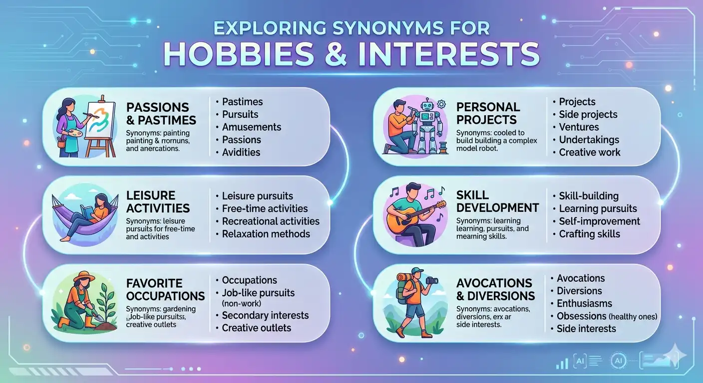 synonyms for hobbies