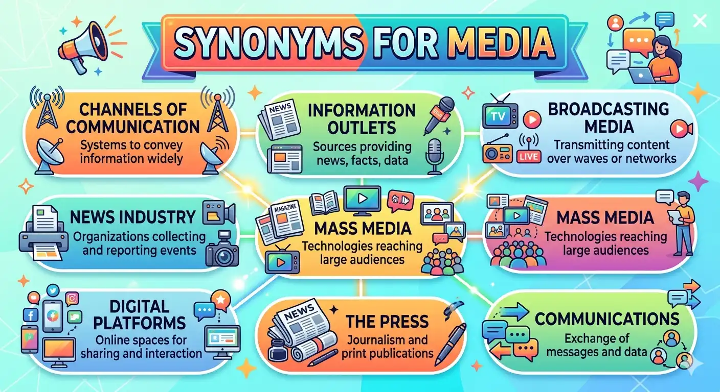 synonyms for media