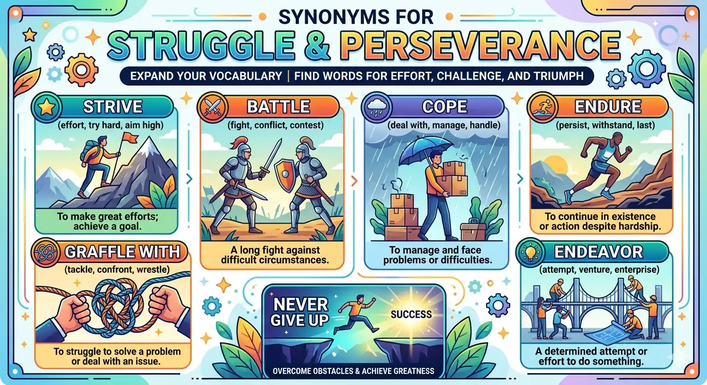 synonyms for struggle