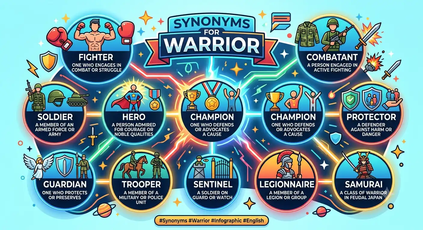 synonyms for warrior