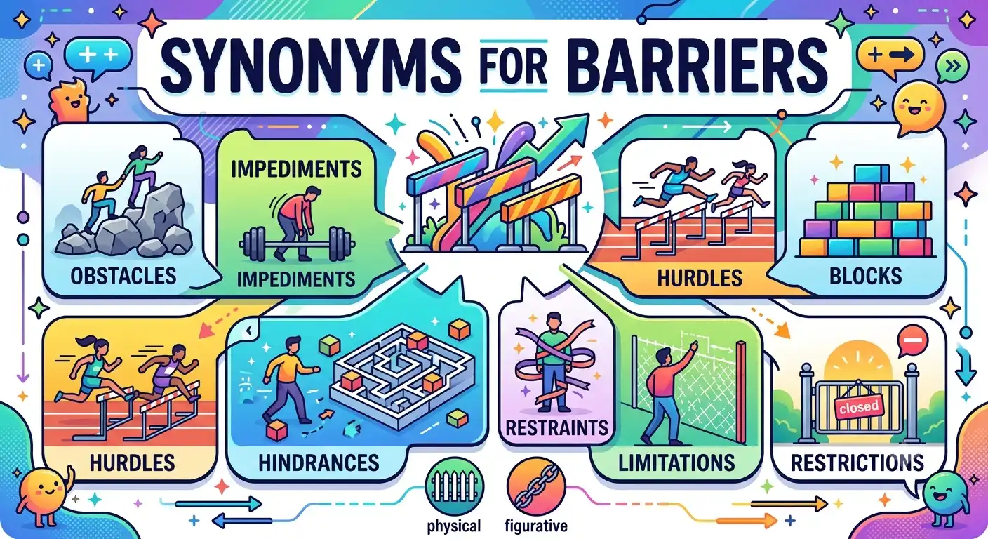 synonyms for barriers