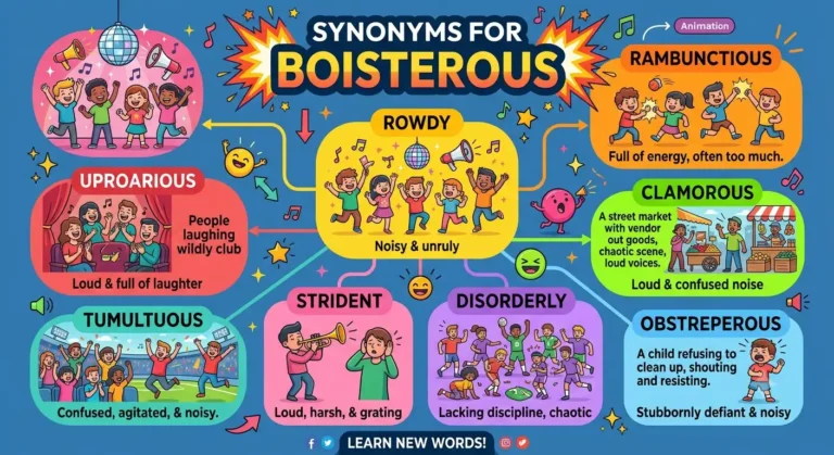 synonyms for boisterous