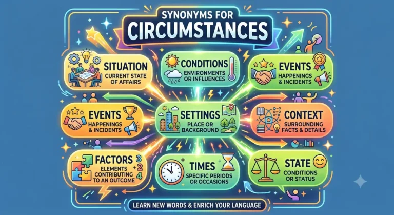 synonyms for circumstances