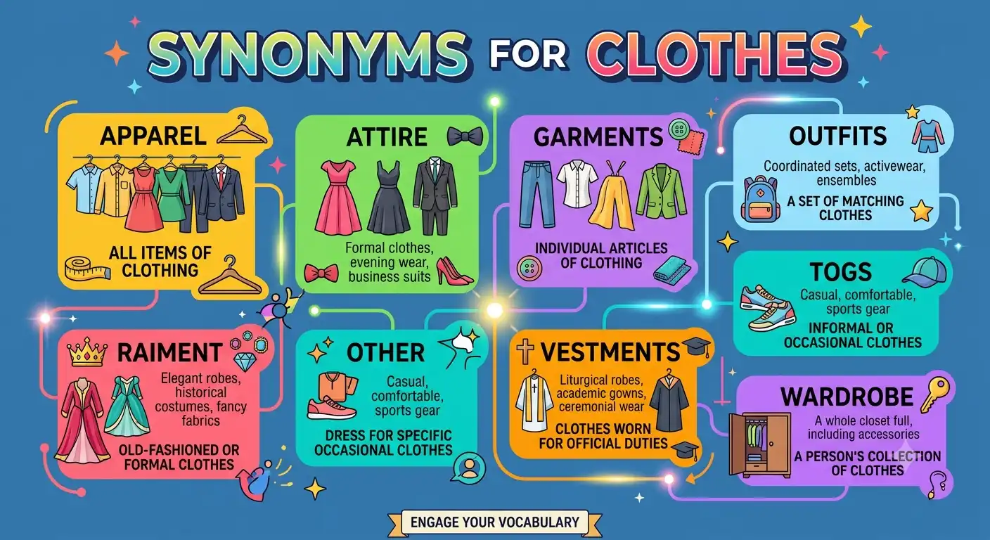 synonyms for clothes