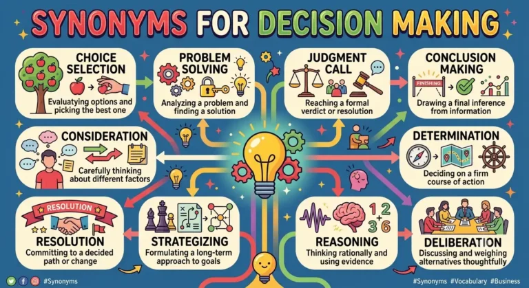 synonyms for decision making