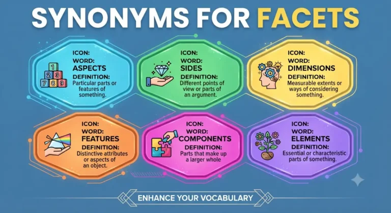 synonyms for facets