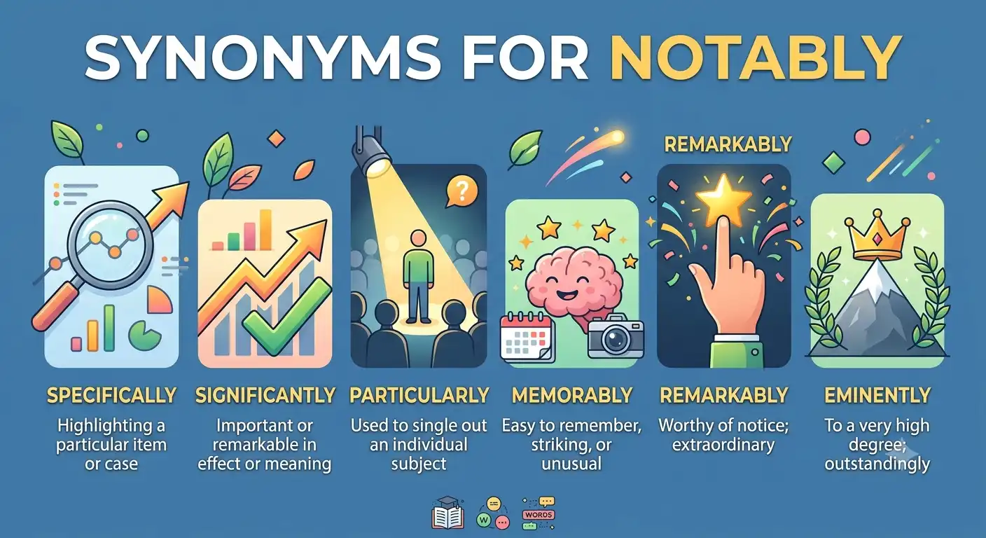 synonyms for notably