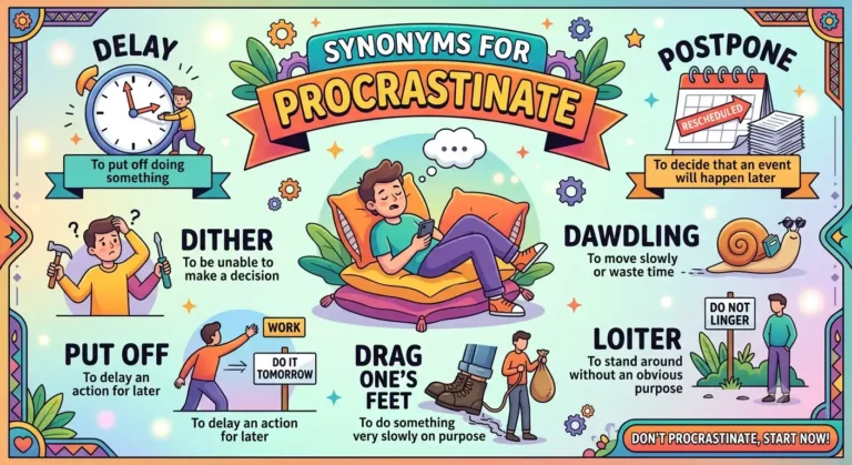 synonyms for procrastinate