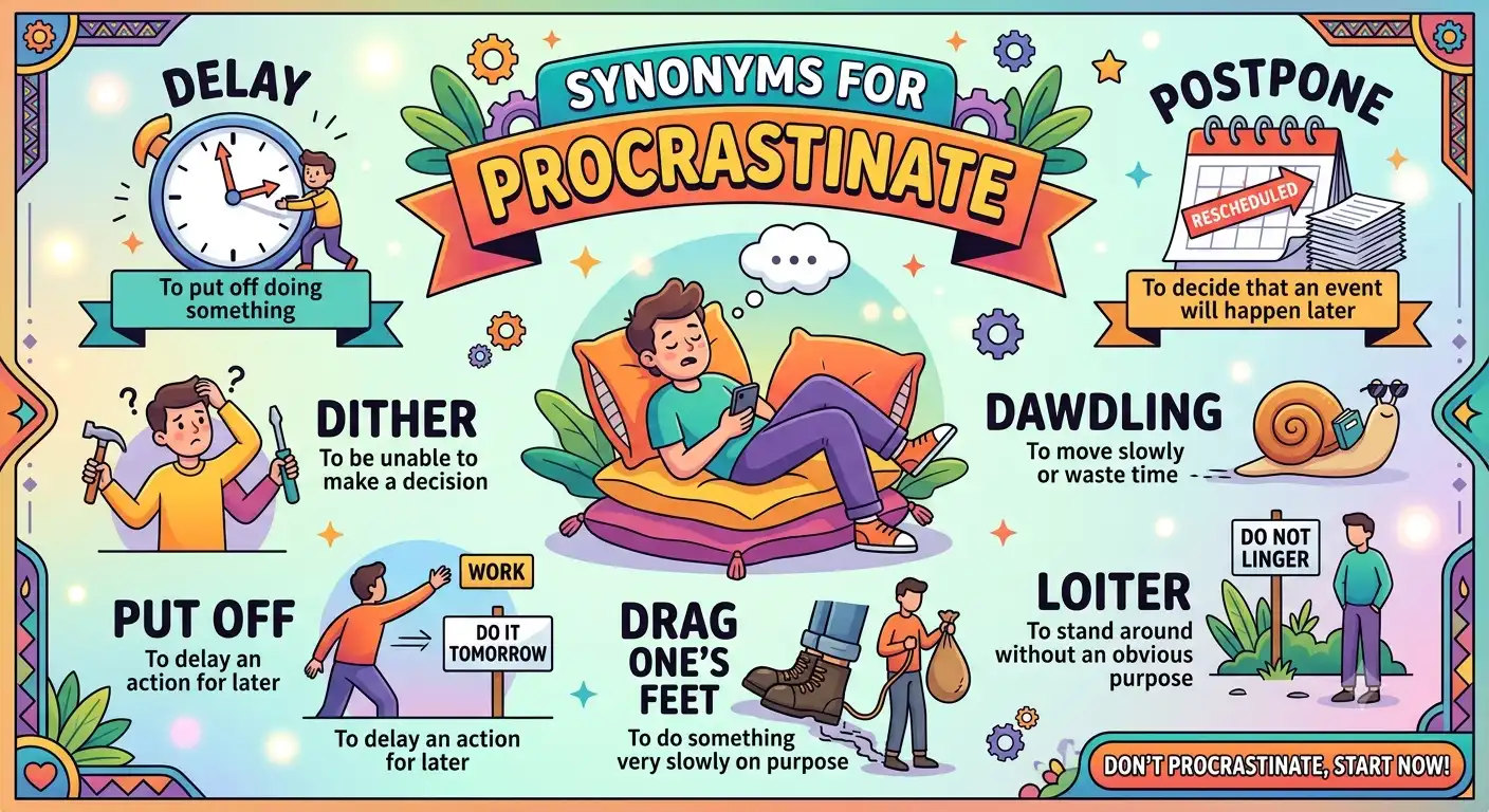 synonyms for procrastinate