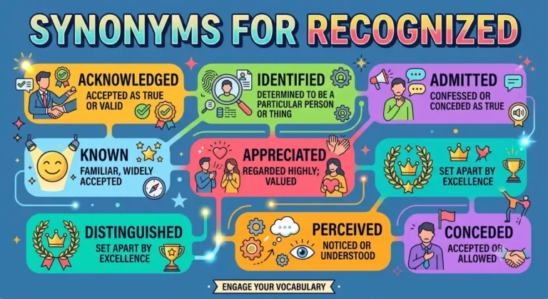 synonyms for recognized