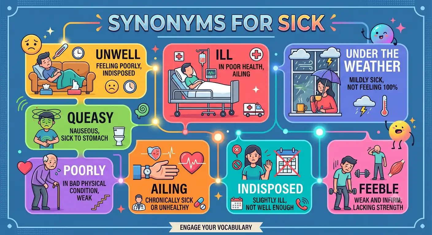 synonyms for sick
