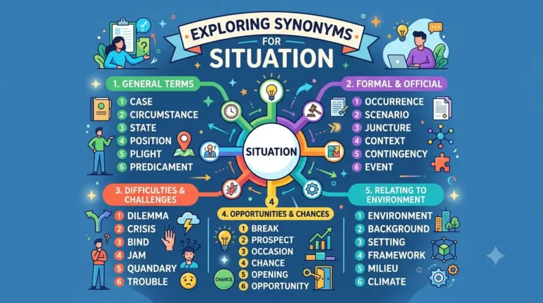 synonyms for situation