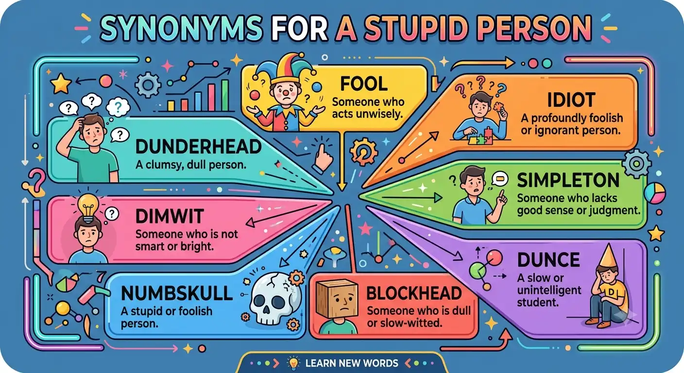 synonyms for stupid person
