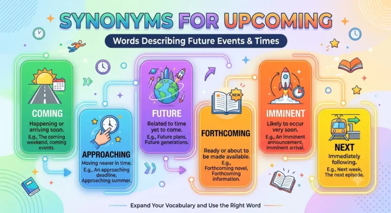 synonyms for upcoming