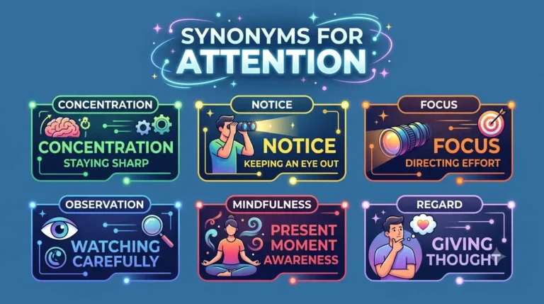 synonyms for attention