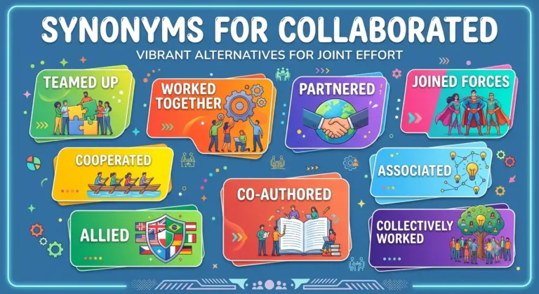 synonyms for collaborated