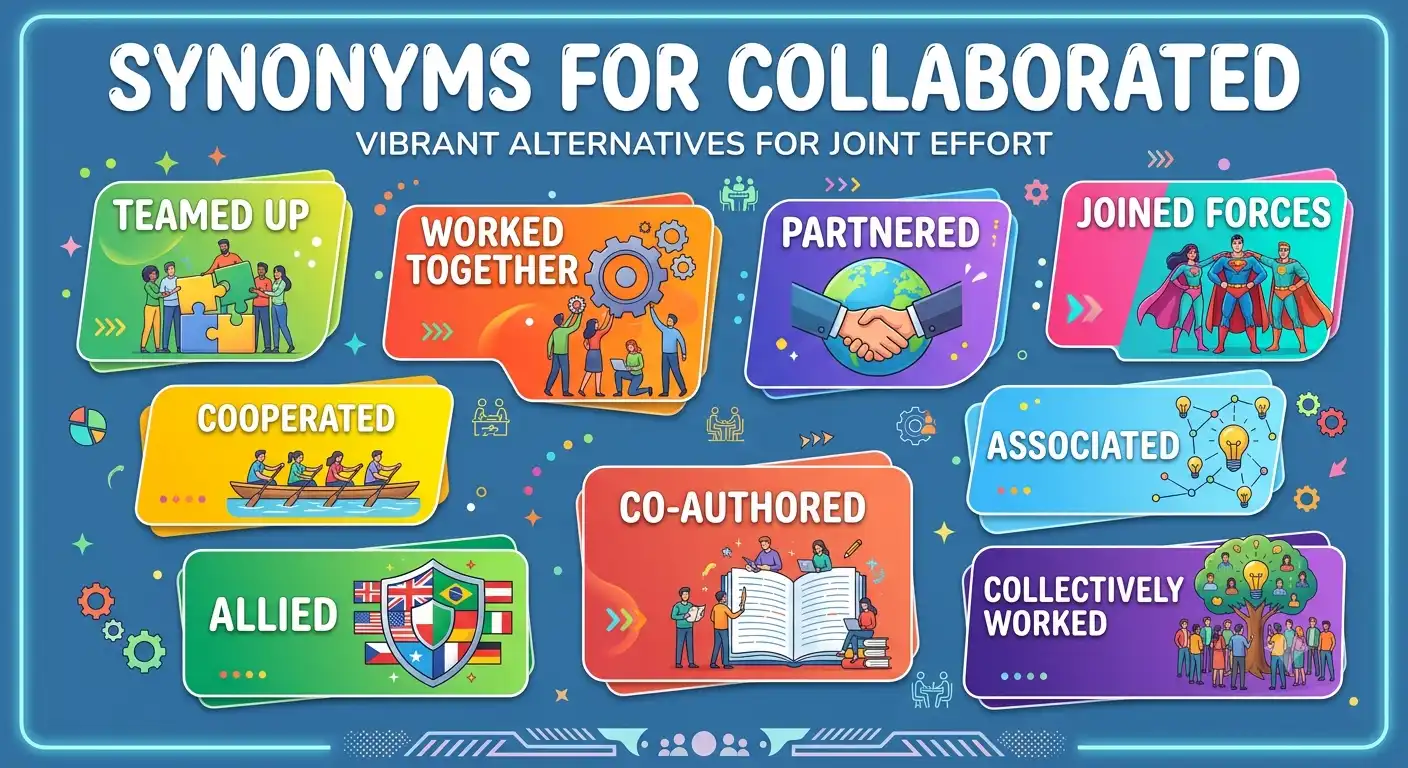 synonyms for collaborated