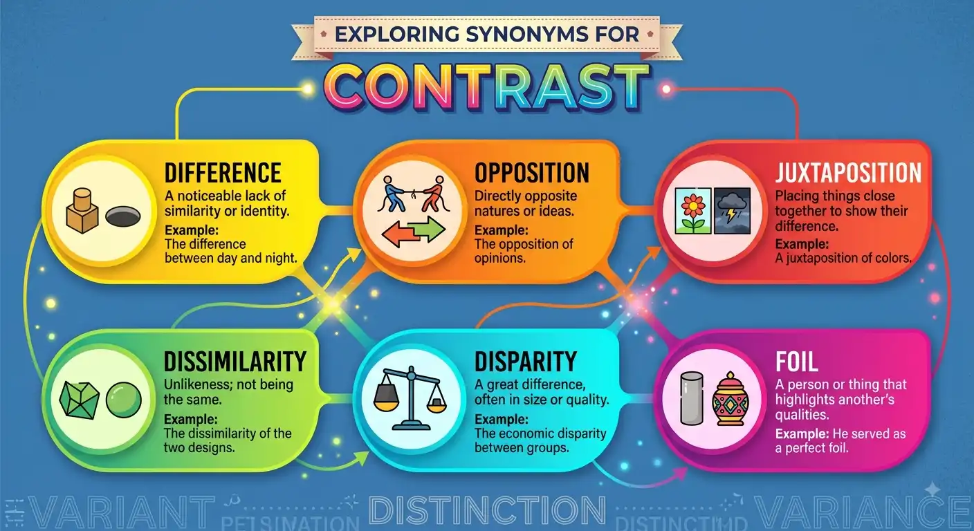 synonyms for contrast
