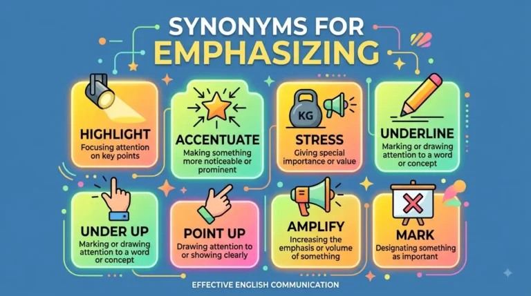 synonyms for emphasizing