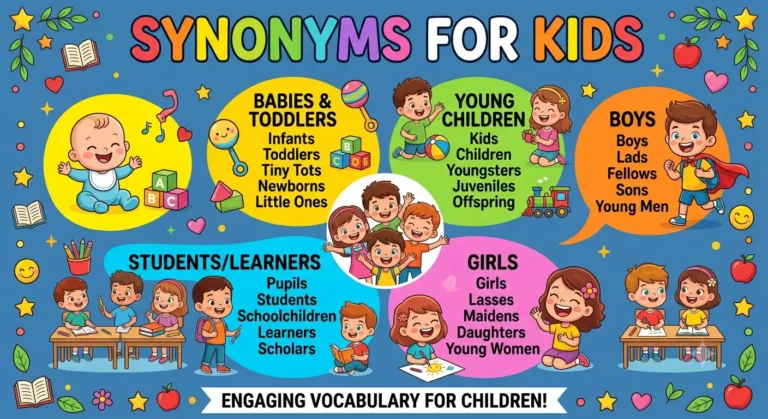 synonyms for kids