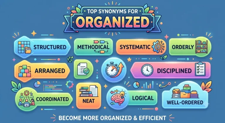 synonyms for organized