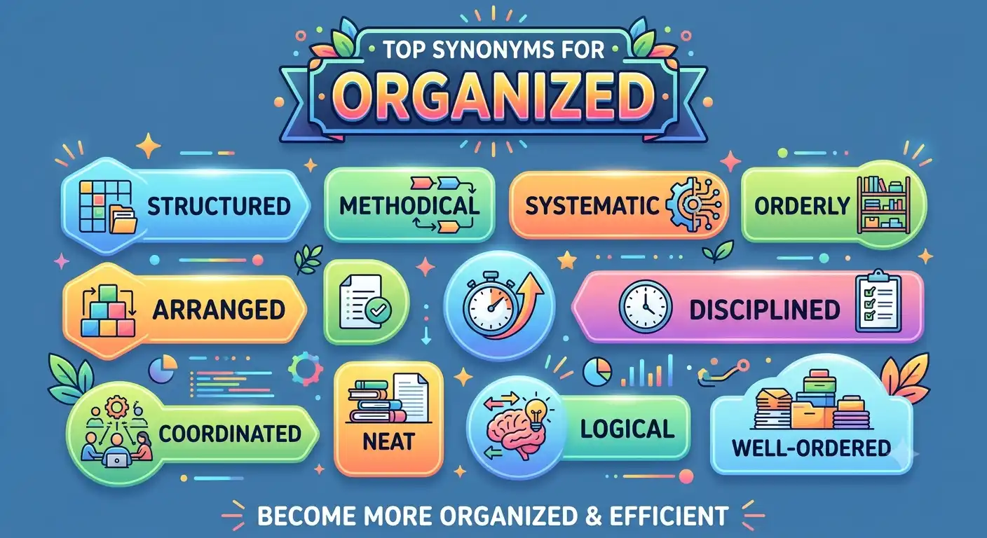 synonyms for organized