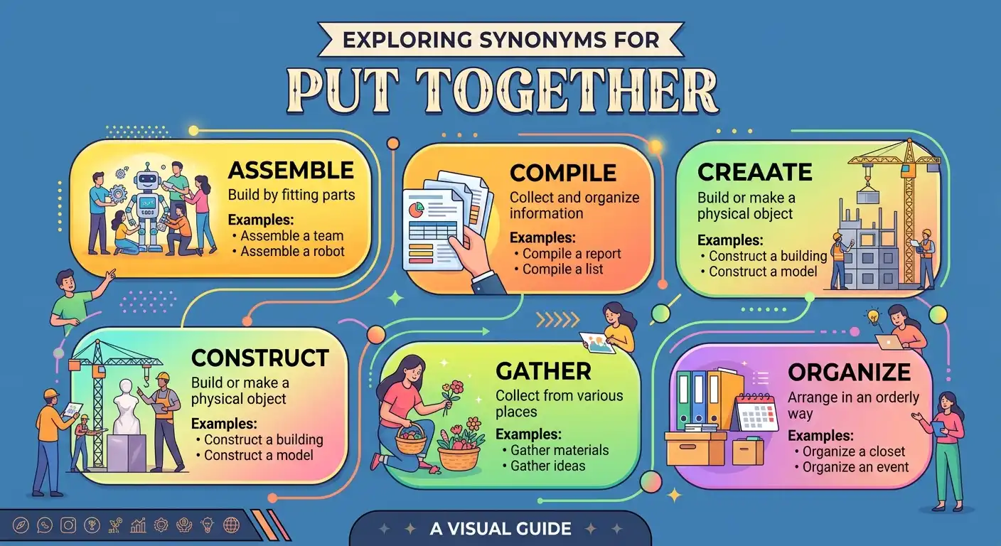 synonyms for put together