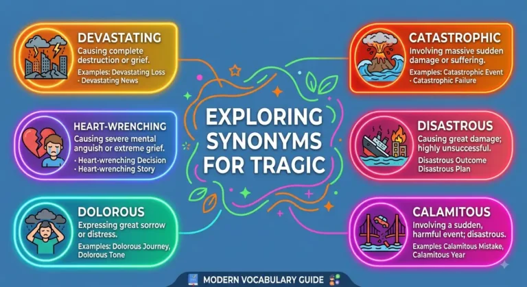 synonyms for tragic