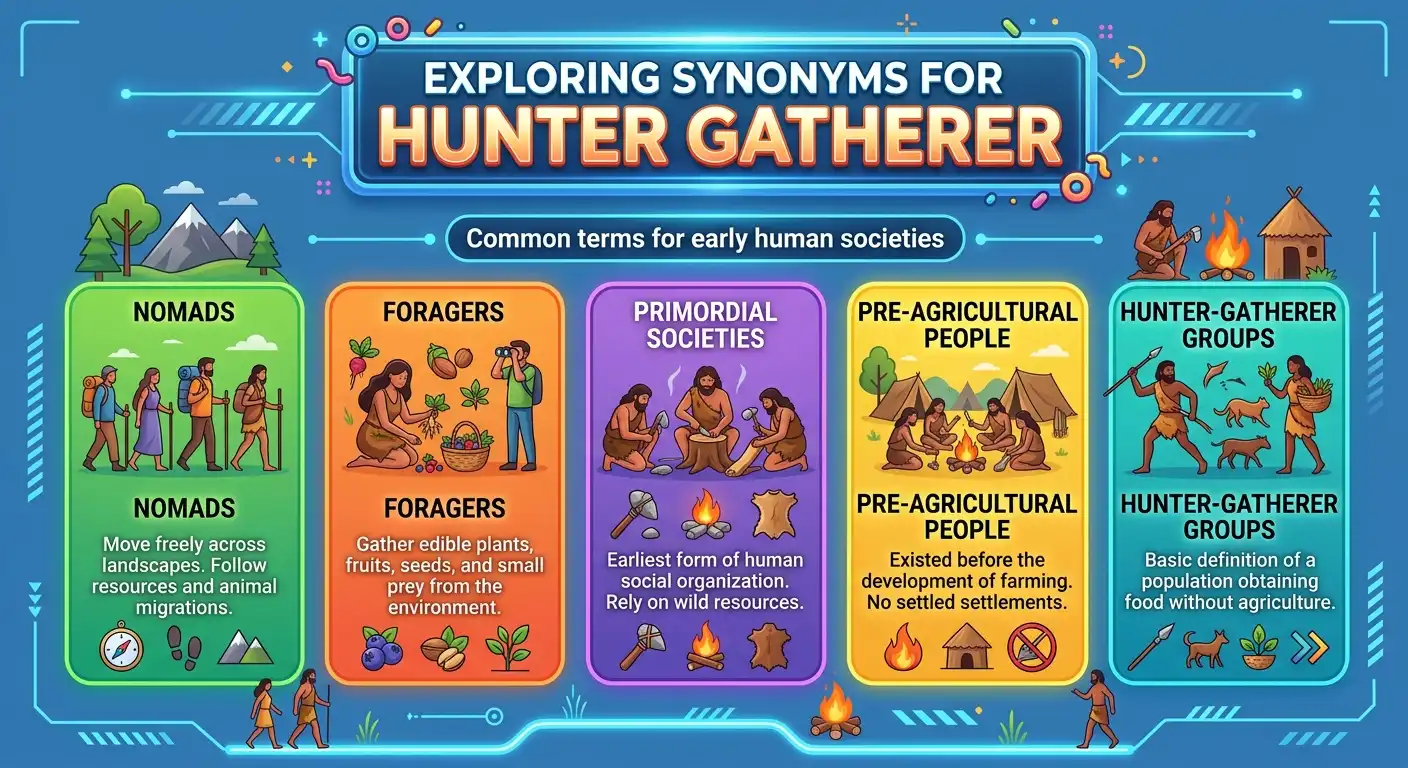 synonyms for hunter gatherer